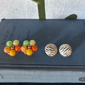 Two pair of Vintage Kramer Clip-on Earrings
